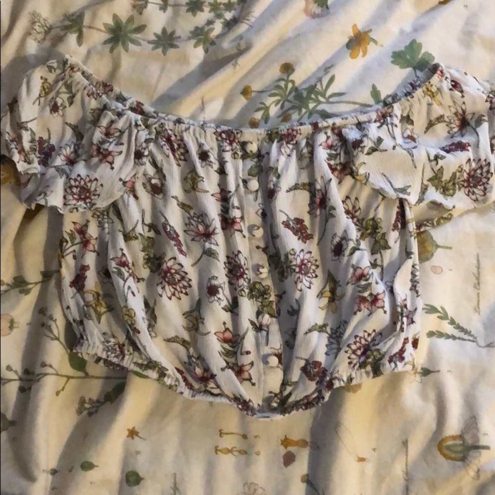 floral crop top!!